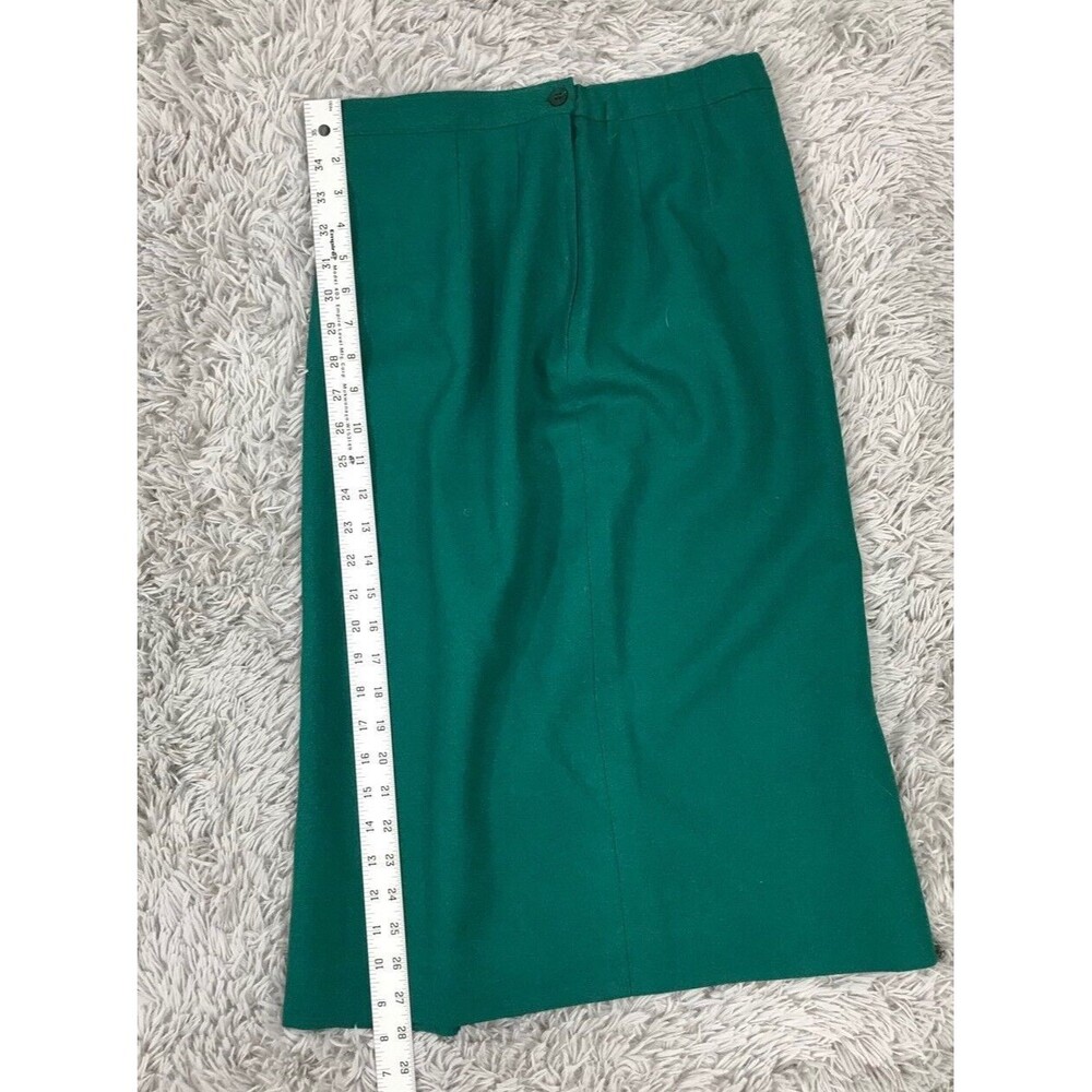 PENDLETON‎ Long Green Wool Skirt Lined Women's Size 10 - Picture 4 of 5